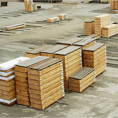 Labelled Wood on Pallets