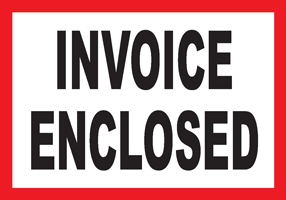 Invoice Enclosed White